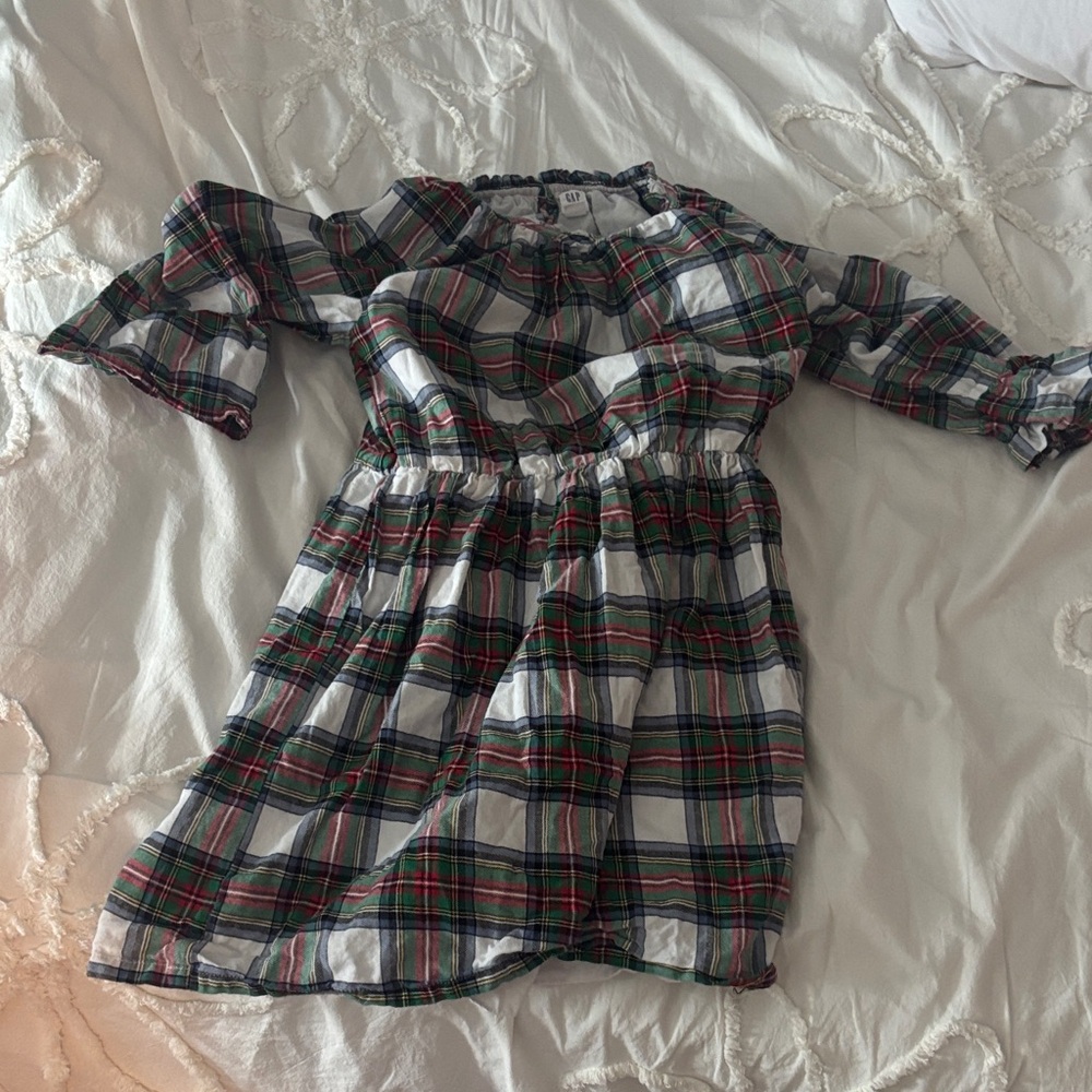 GAP Kids Plaid Dress - Red, Green, Blue
